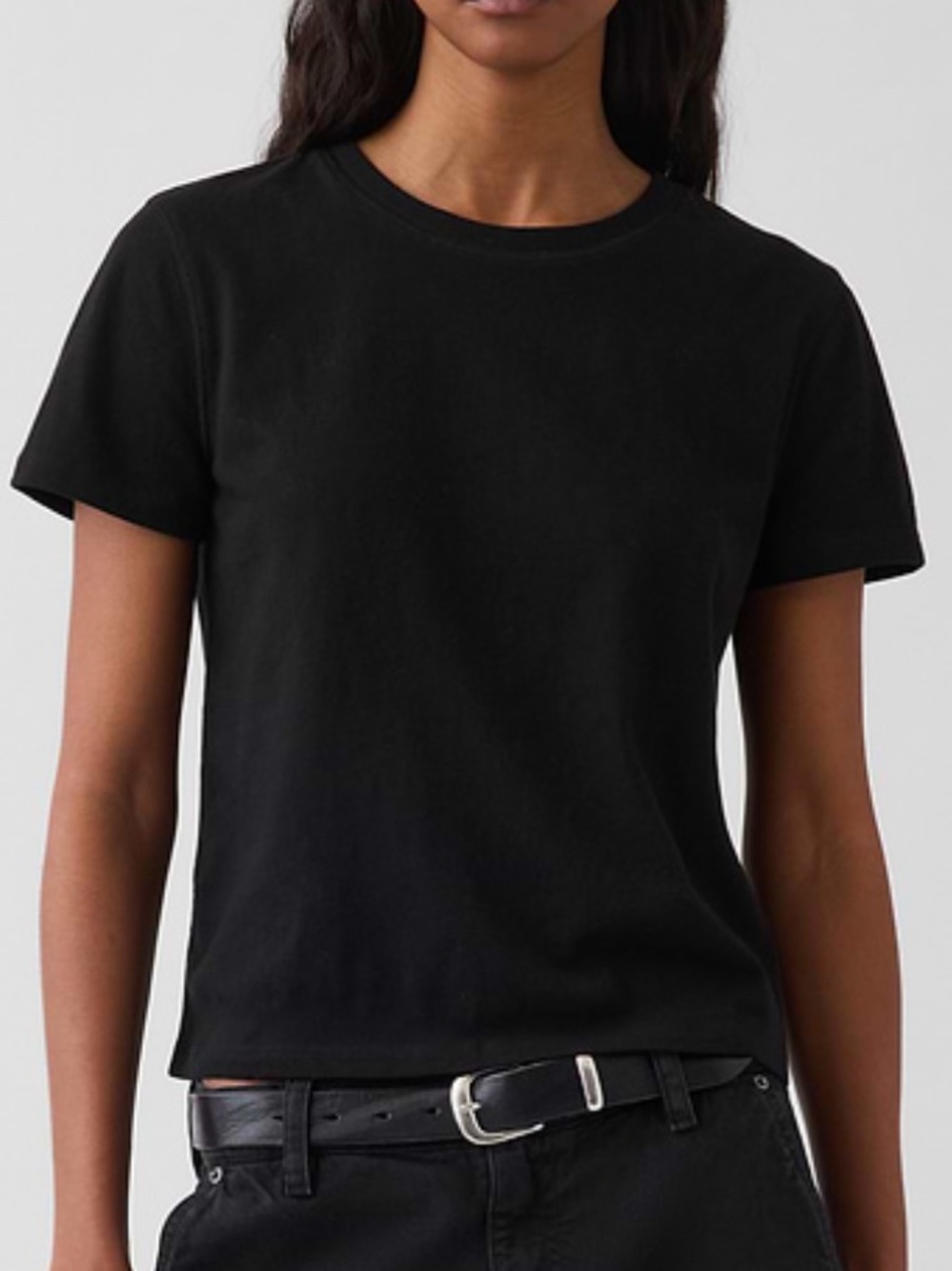 Like 🆕 Gap organic cotton Vintagesoft crew cropped black short sleeve t-shirt
